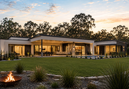 Acreage property custom home